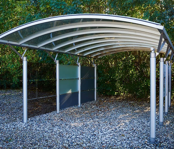 single polycarbonate car parking shade